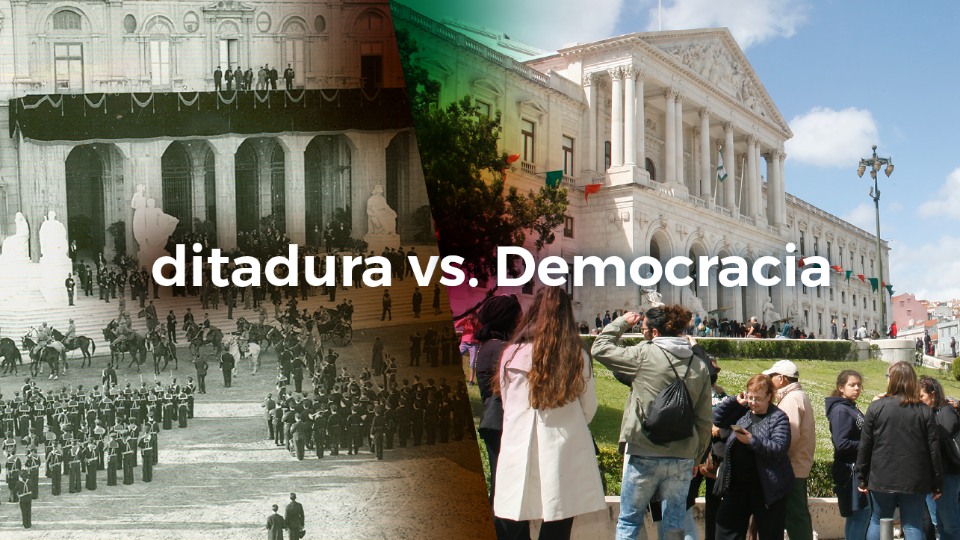 Ditadura vs Democracia. O tempo da democracia superou o tempo em ditadura